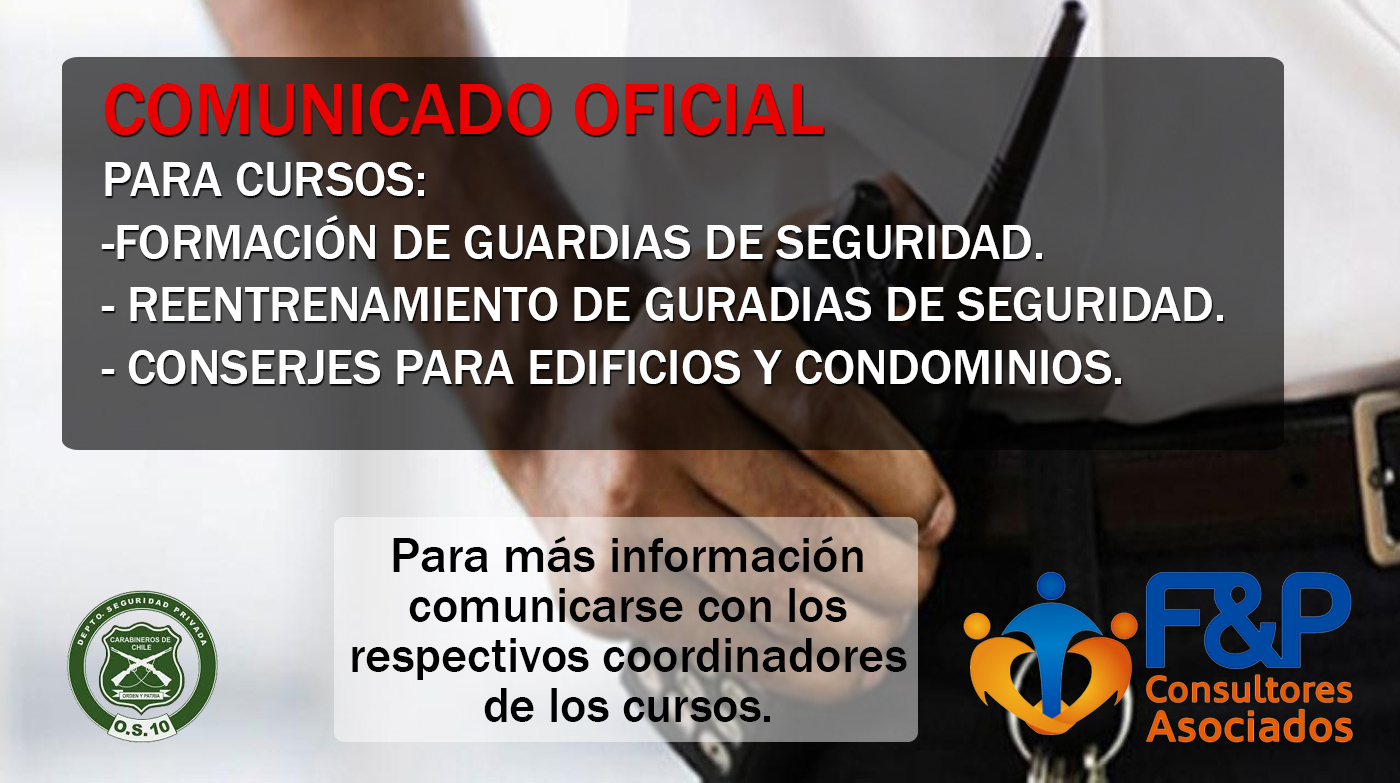Comunicado Cursos Guardias y Conserjes